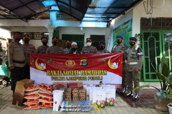 Brimob dan Biro Logistik Polda Lampung Berbagi di Panti Asuhan Al-Jaatsiyah